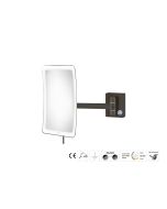 Sanco LED Cosmetic mirrors Μεγεθυντικός καθρέπτης x3 με LED Σκούρο μπρονζέ ματ MRLED-305-DM25