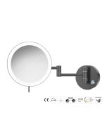 Sanco LED Cosmetic mirrors Μεγεθυντικός καθρέπτης x3 με LED Σκούρο γραφίτη MRLED-701-122
