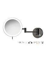 Sanco LED Cosmetic mirrors Μεγεθυντικός καθρέπτης x3 με LED PVD gun metal γυαλιστερό MRLED-701-PVD-05PL