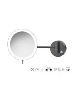 Sanco LED Cosmetic mirrors Μεγεθυντικός καθρέπτης x3 με LED Σκούρο γραφίτη MRLED-705-122