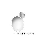 Sanco LED Cosmetic mirrors Μεγεθυντικός καθρέπτης x5 με LED PVD νίκελ ατσάλι MRLED-764-PVD-11BR