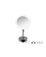 Sanco LED Cosmetic mirrors LED Επικαθήμενος Καθρέπτης μεγεθυντικός x3 PVD gun metal βουρτσιστό MRLED-903-PVD-05BR