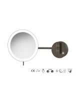 Sanco LED Cosmetic mirrors LED Καθρέπτης μεγεθυντικός x3 usb charging Σκούρο μπρονζέ ματ MRLED-905-DM25