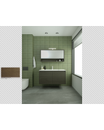 Σετ Έπιπλο Μπάνιου 101*50 εκ.Δρυς Ανθρακί σε Κ/Π Θαλάσσης,Νιπτήρας Solid Λευκό, Καθρέπτης, Φωτιστικό, Urban IΙ