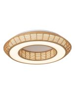 Πλαφονιέρα Οροφής Paper Fest Φυσικό Χρώμα 58xH11,5cm Led max 64w 3600lm CCT 3000-6000K Dimmable by Remote Control Sun Light ZEUS-60-Y 