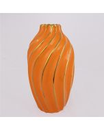 ΒΑΖΟ ΚΕΡΑΜΙΚΟ ΠΟΡΤΟΚΑΛΙ - ΧΡΥΣΟ 17x17x30.5cm Eurolamp 752-20184