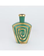 ΒΑΖΟ ΚΕΡΑΜΙΚΟ ΠΡΑΣΙΝΟ - ΧΡΥΣΟ 20.2x7x30cm Eurolamp 752-20343