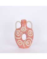 ΒΑΖΟ ΚΕΡΑΜΙΚΟ ΡΟΖ - ΜΠΕΖ  20.5x7.2x31cm Eurolamp 752-20337