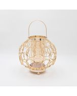 ΦΑΝΑΡΙ ΜΕΤΑΛΛΙΚΟ ΧΡΥΣΟ 23x23cm Eurolamp 819-00249