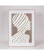 ΠΙΝΑΚΑΣ ΚΑΜΒΑΣ ΠΡΟΣΩΠΟ ΚΑΦΕ - ΜΠΕΖ 50x3x70cm Eurolamp 812-10011