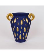 ΒΑΖΟ ΚΕΡΑΜΙΚΟ ΜΠΛΕ-ΧΡΥΣΟ 27.3x9.8x29cm Eurolamp 819-00367