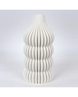 ΒΑΖΟ ΠΟΡΣΕΛΑΝΙΝΟ 3D ΛΕΥΚΟ 17.5x17.5x35.5cm Eurolamp 752-21096