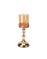 ΚΗΡΟΠΗΓΙΟ ΜΕΤΑΛΛΙΚΟ ΧΡΥΣΟ 12x12x32cm Eurolamp 819-01872