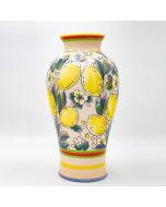 ΒΑΖΟ ΚΕΡΑΜΙΚΟ ΜΠΕΖ-ΜΕ ΛΕΜΟΝΙΑ 20.7x20.7x39.5cm Eurolamp 819-00179