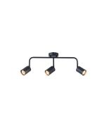 ΣΠΟΤ ΜΕΤΑΛΛΟ 3ΦΩΤΟ 3XGU10 Max 7W 500X230mm ΜΑΥΡΟ ARTE ILLUMINA OLYMP Eurolamp 145-25224