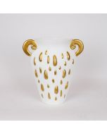 ΒΑΖΟ ΚΕΡΑΜΙΚΟ ΛΕΥΚΟ-ΧΡΥΣΟ 33.5x15.2x37.5cm Eurolamp 819-00366