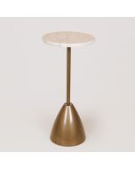 ΤΡΑΠΕΖΙ ΜΕΤΑΛΛΙΚΟ ΧΡΥΣΟ - ΛΕΥΚΟ 35x35x52cm Eurolamp 750-39560