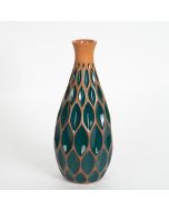ΒΑΖΟ ΚΕΡΑΜΙΚΟ ΤΕΡΑΚΟΤΑ - ΚΥΠΑΡΙΣΣΙ 12.1x12.1x28.5cm Eurolamp 752-20226