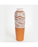 ΒΑΖΟ ΚΕΡΑΜΙΚΟ ΤΕΡΑΚΟΤΑ - ΛΕΥΚΟ 12.1x12.1x36.1cm Eurolamp 752-20232