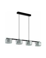 Eglo Copillos Μοντέρνο Κρεμαστό Φωτιστικό Πολύφωτο με Ενσωματωμένο LED σε Μαύρο Χρώμα 39875