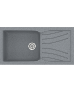 Sanitec Νεροχύτης 324 Classic 100×50 324-17-Metallic-Silver