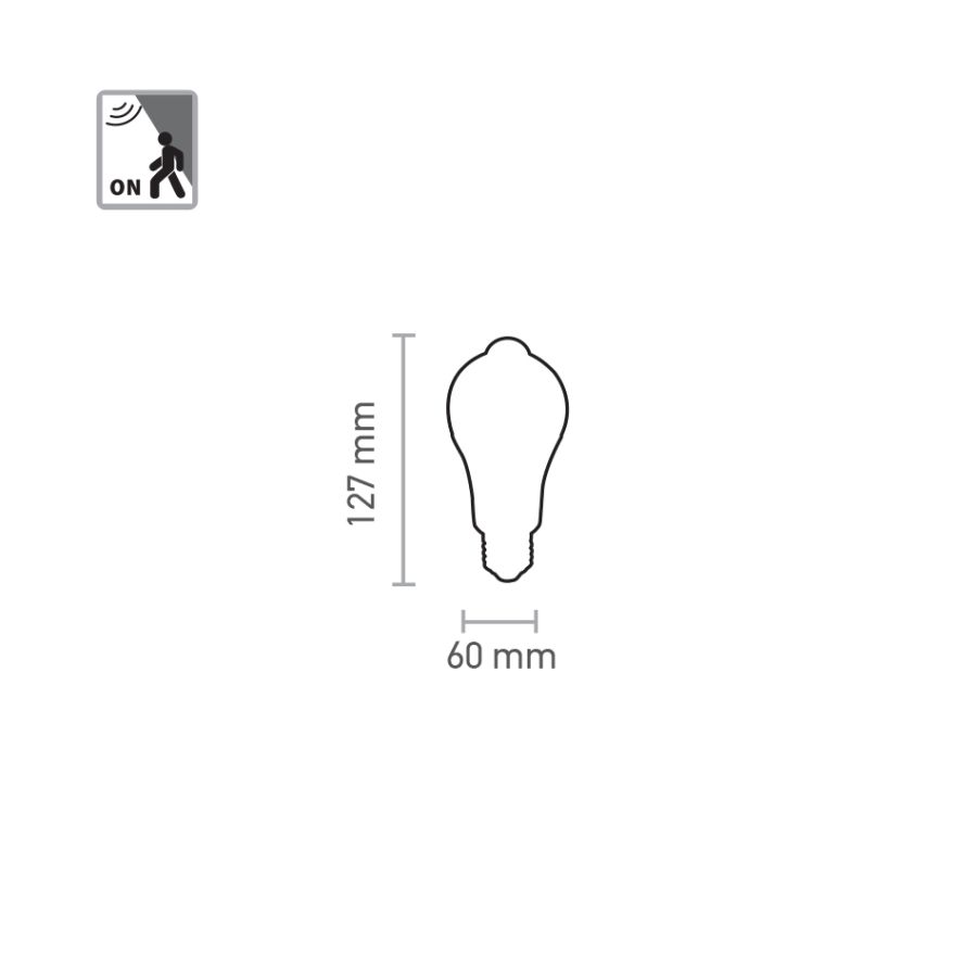 InLight E27 LED A60 12watt 4000Κ Day Night and Motion Sensor Φυσικό Λευκό 7.27.12.44.2