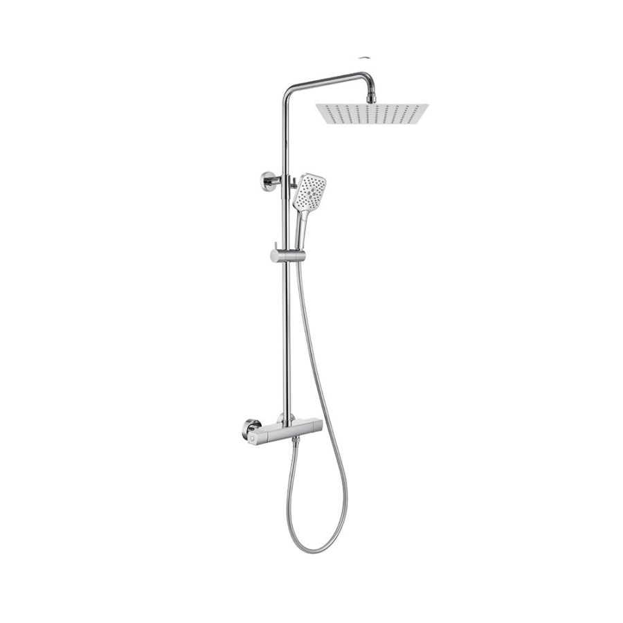 Orabella Ardesia - Θερμοστατική στήλη ντουζ με τετάγωνη κεφαλή 250X250 10341