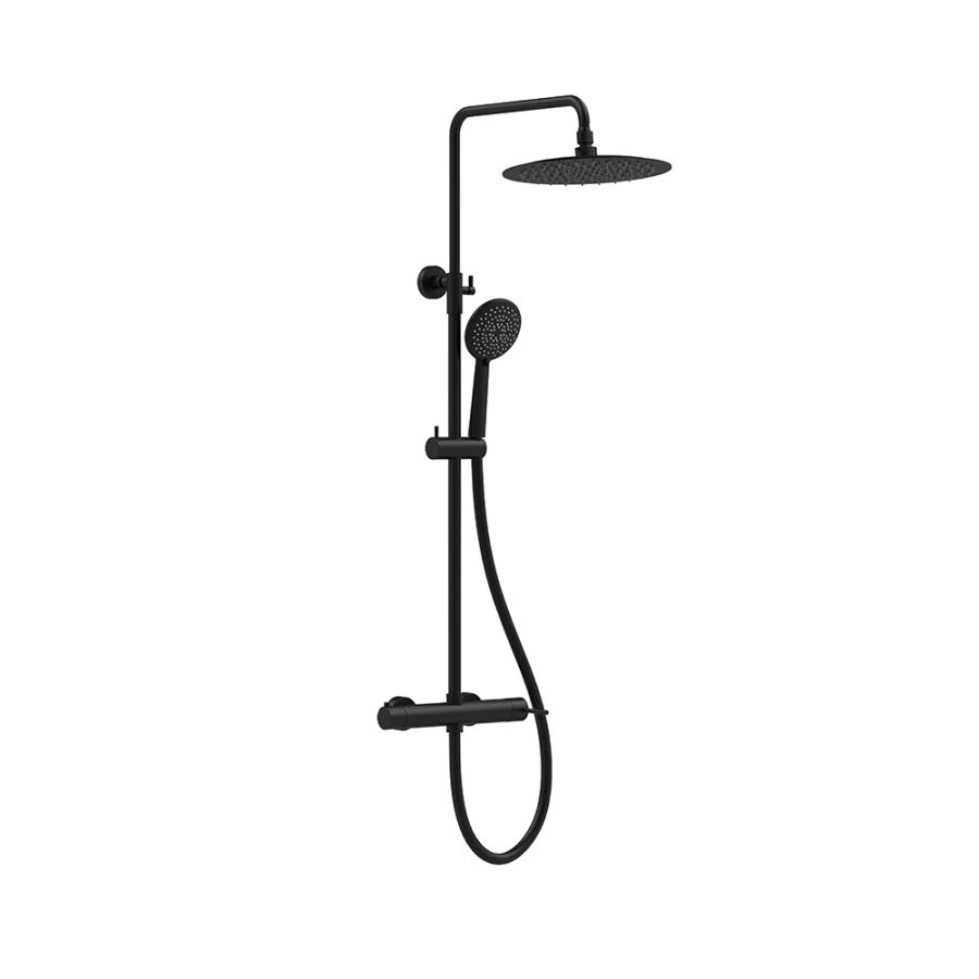 Orabella Imperial Black matt - Στήλη ντουζ με στρόγγυλη κεφαλή 10238