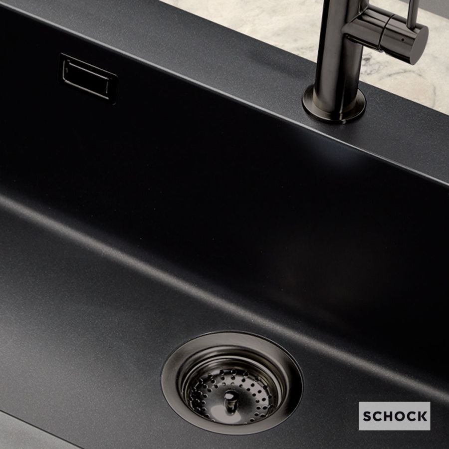 Βαλβιδα με Υπερχείλιση για Νεροχύτη Γρανίτη Schock  30080, Gunmetal  629309-411