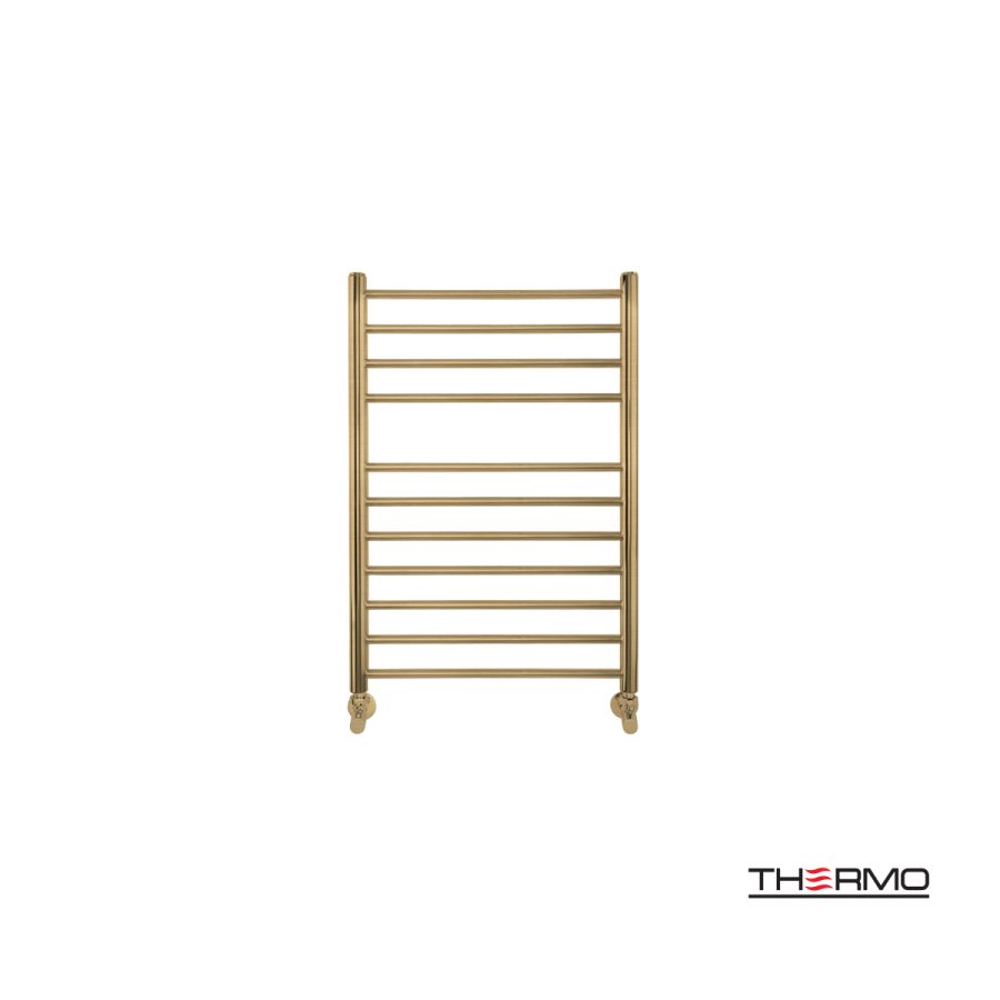 Θερμαινόμενη Πετσετοκρεμάστρα μπάνιου Inox BELLAVIA  75x50 Brushed Brass(Gold) PVD BEL7550-211