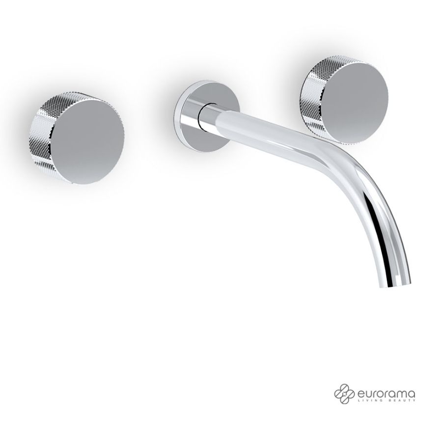 Μπαταρία Νιπτήρα Τοίχου 3 οπών Eletta Tecno Eurorama Chrome 167901-100