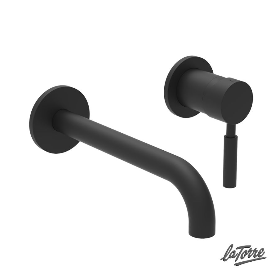 Μπαταρία Νιπτήρα Τοίχου Τech La Torre Black Μatt 12208-400