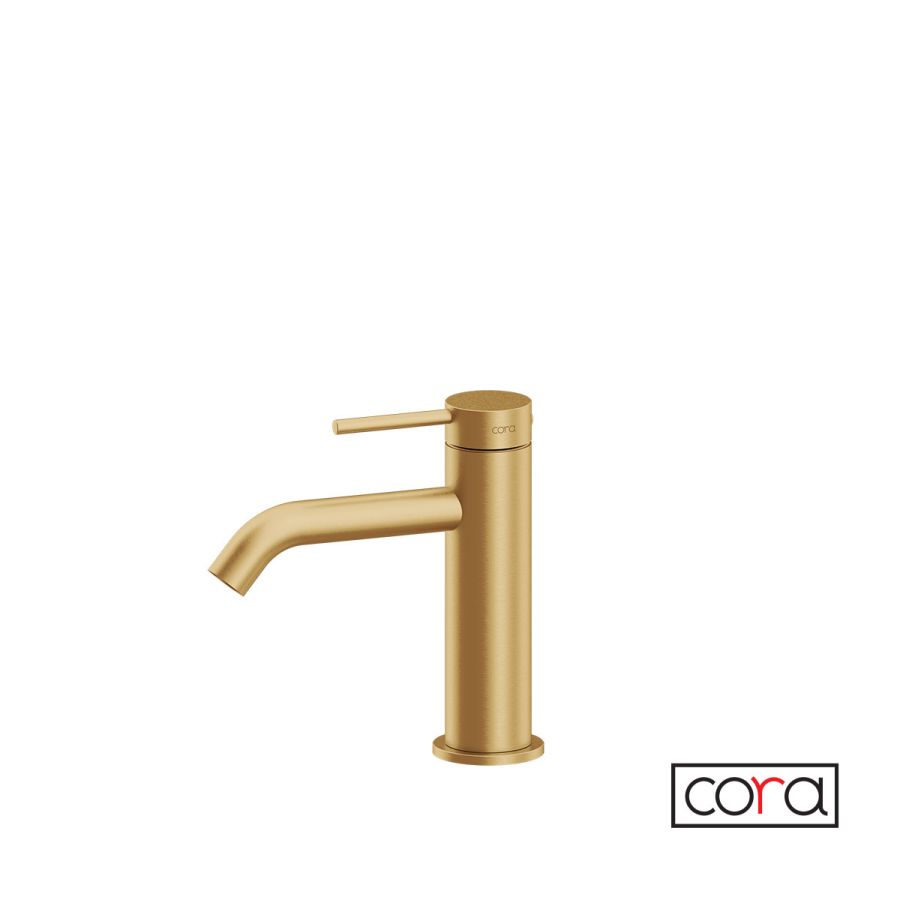 Μπαταρία Νιπτήρα με Βαλβίδα Clic-Clac Cosmo PVD Gold Brushed Inox 316L 6111-211