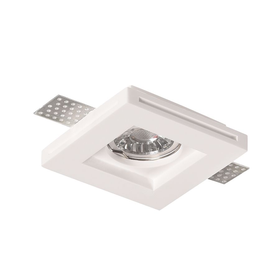 Σποτ Γύψινο Χωνευτό Γυψοσανίδας 10x10x4,5cm 1xGU10 Sun Light 11001-C1 SQ10