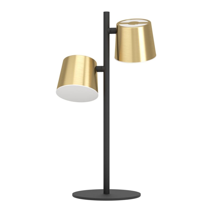 Φωτιστικό Επιτραπέζιο Πορτατίφ D18xH50,5cm Μέταλλο Μαύρο-Ορείχαλκος 2xGU10 3000K 400lm Eglo Altamira 39986