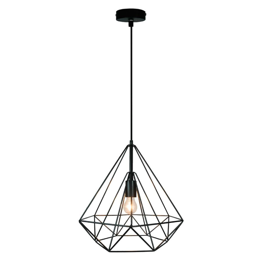 Φωτιστικό Κρεμαστό Ø280x270xY1000mm 1xE27 Μαύρο Viokef Unica4114801 