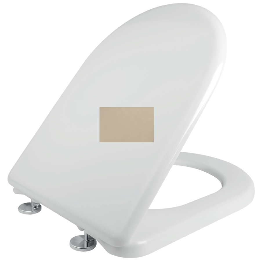 Κάλυμμα Λεκάνης WC B.T Βακελιτικό Μπεζ 41,5-47x35,3cm D Shape, Κατάλληλο για Βεργίνα,Φρύνη,Μαγιόρκα, Αρμονία,Essedra, Alfa, Aveiro Elvit 0016-beige