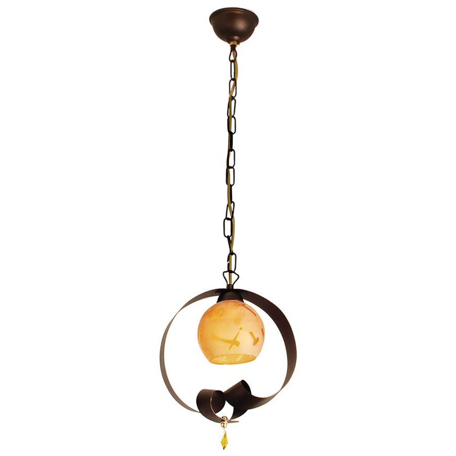 PDA 101-1  ΚΡΕΜ 1/Φ ΣΚΟΥΡΙΑ ΠΟΡΤΟΚΑΛΙ ΓΥΑΛΙ 1ΧΕ27 ARlight 0101112