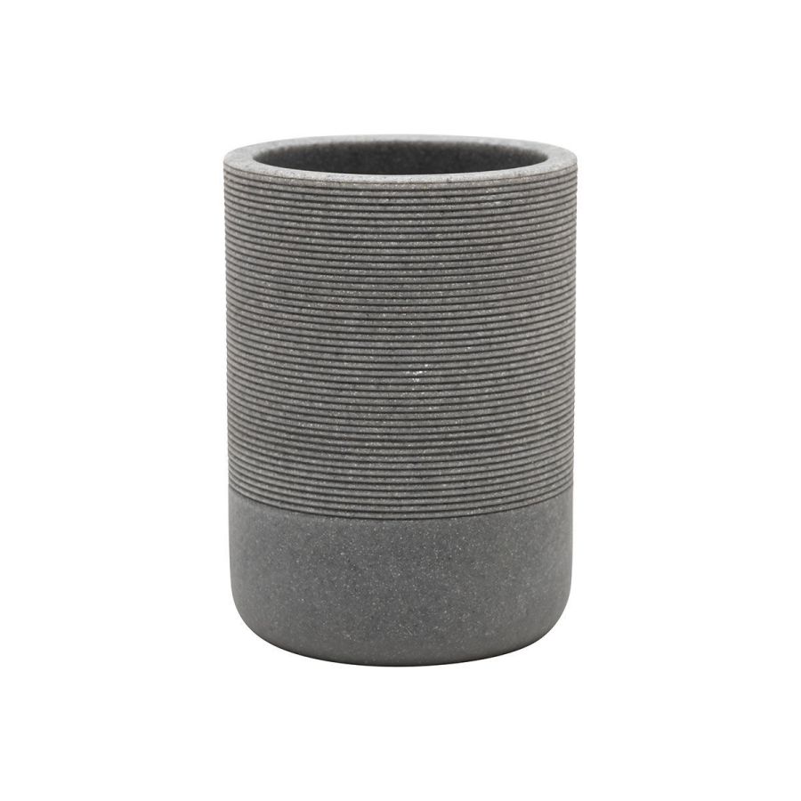 Ποτηροθήκη Μπάνιου Επικαθήμενη Γκρι Ρητίνης 300ml Estia Home Art Stone 02-13387