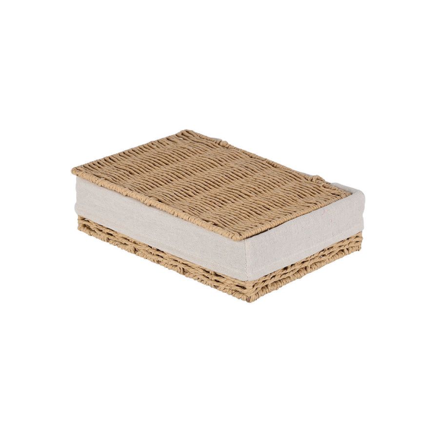 Κουτί Αποθήκευσης & Οργάνωσης με Καπάκι 28x20x10cm με Εσωτερική Επένδυση Estia Home Art Botanica 02-18856