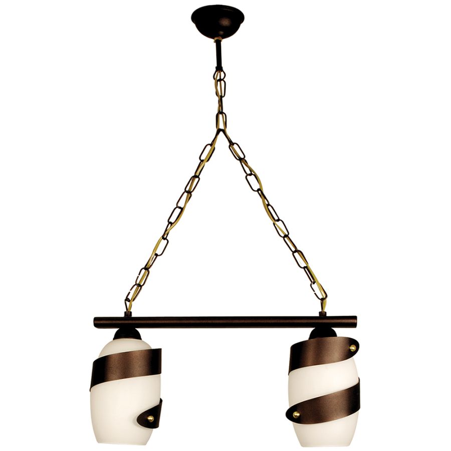 PDA 122-2 WH ΚΡΕΜΑΣΤΟ 2/Φ ΛΕΥΚΟ ΓΥΑΛΙ ΣΚΟΥΡΙΑ ΡΑΓΑ  2ΧΕ27 ARlight 0101100