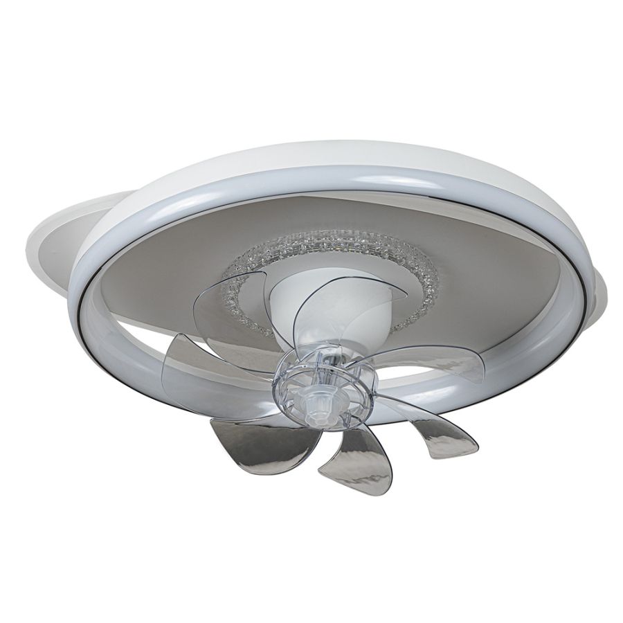 CFC 9502 WΗ ΑΝΕΜΙΣΤΗΡΑΣ ΟΒΑΛ+ ΚΥΚΛΟΣ ΟΡΟΦΗΣ ΜΕ LED ΦΩΤΙΣΜΟ 3COLORS+ CONTROL ARlight 0334002