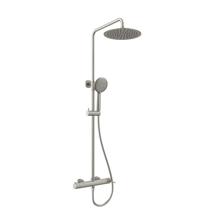 Orabella Preciosa Brushed nickel - Στήλη ντουζ με στρόγγυλη κεφαλή Φ250 10392