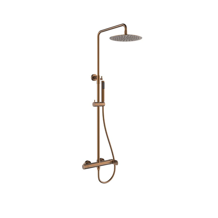 Orabella Oval Rose gold - Στήλη ντουζ με στρόγγυλη κεφαλή Φ250 10479