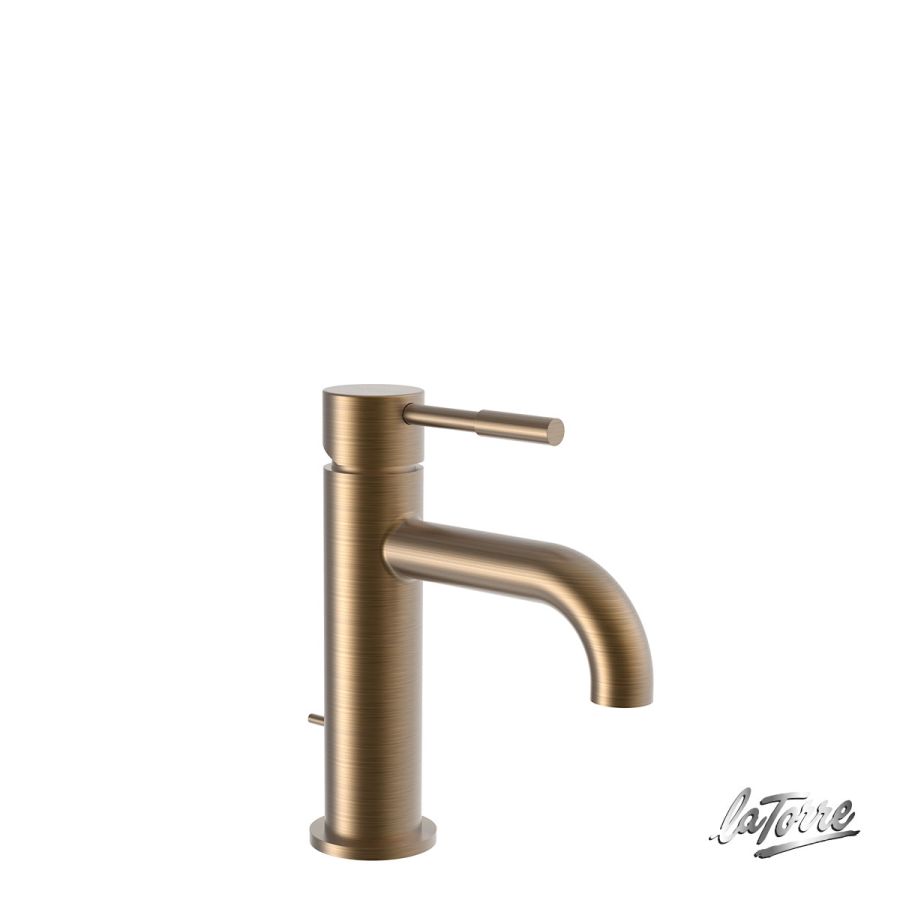 Μπαταρία Νιπτήρα με Αυτόματη Βαλβίδα, Τech La Torre Antique Brass 12007-221