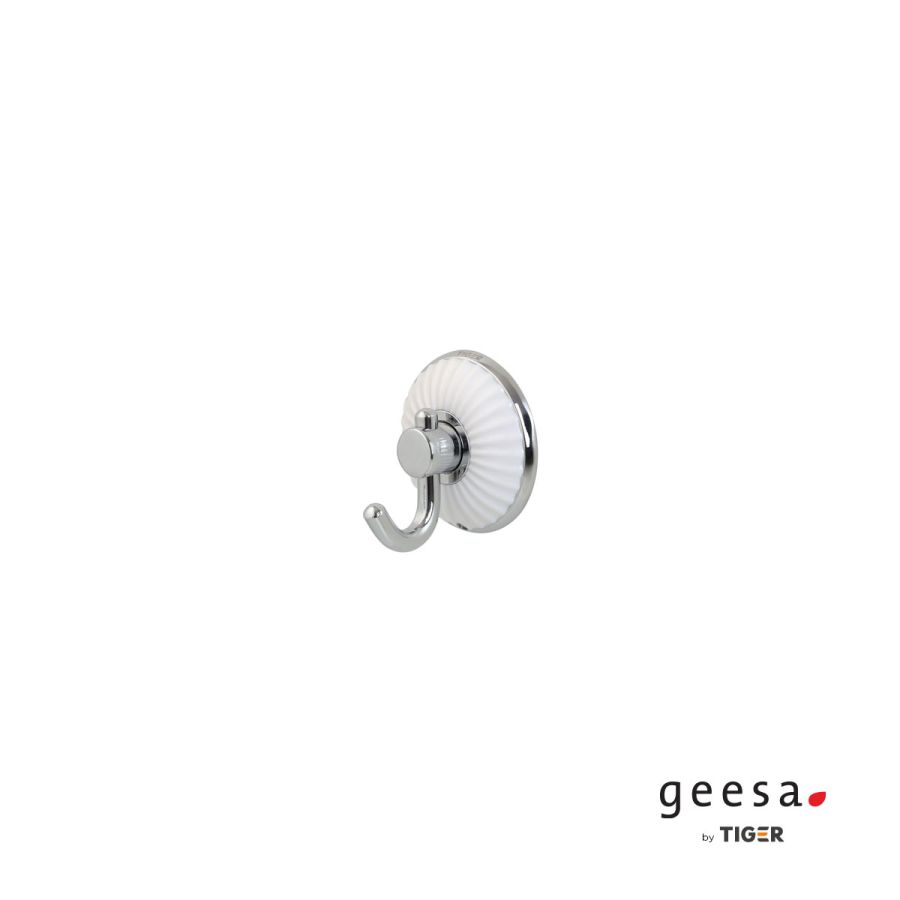 Άγκιστρο μπάνιου μονό ivy Geesa Chrome/White 1334630346-100300