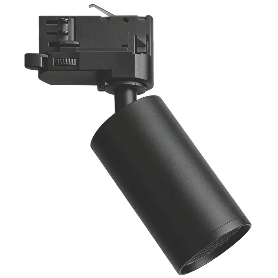 ΣΠΟΤ ΡΑΓΑΣ 4 ΓΡΑΜΜΩΝ GU10 Φ52x150mm ΜΑΥΡΟ Eurolamp 145-59361