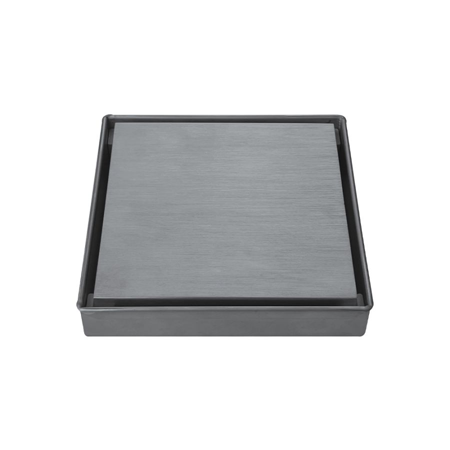 Square Gun metal - Σιφώνι δαπέδου 15216