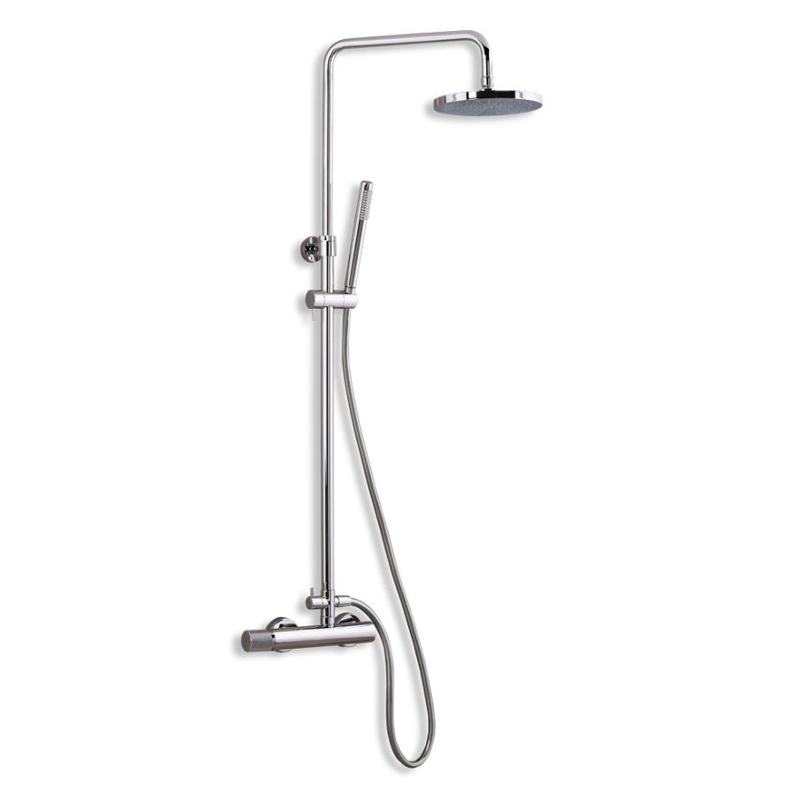 Μπαταρία Ντουζιέρας με Κεφαλή και Κολώνα ρυθμιζόμενου ύψους Eletta Tecno Chrome 167065-100