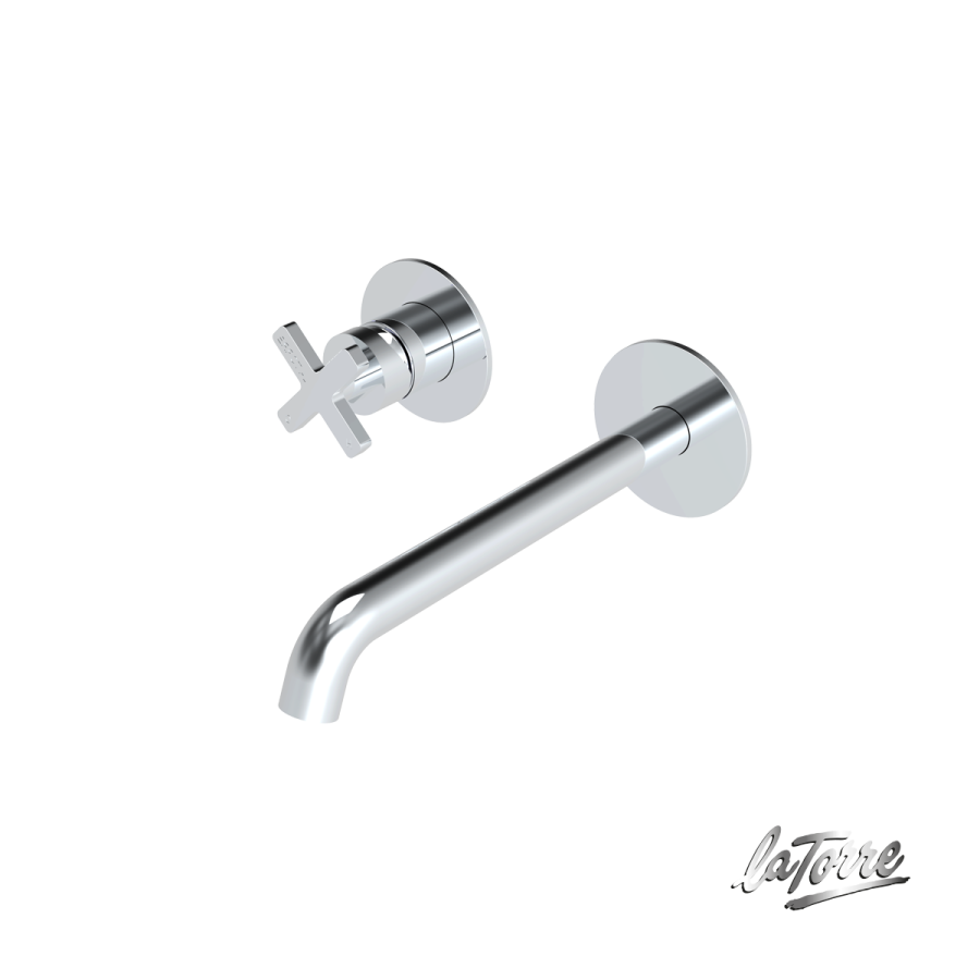 Μπαταρία Νιπτήρα Τοίχου Εlle Cross La Torre Chrome 38032-100